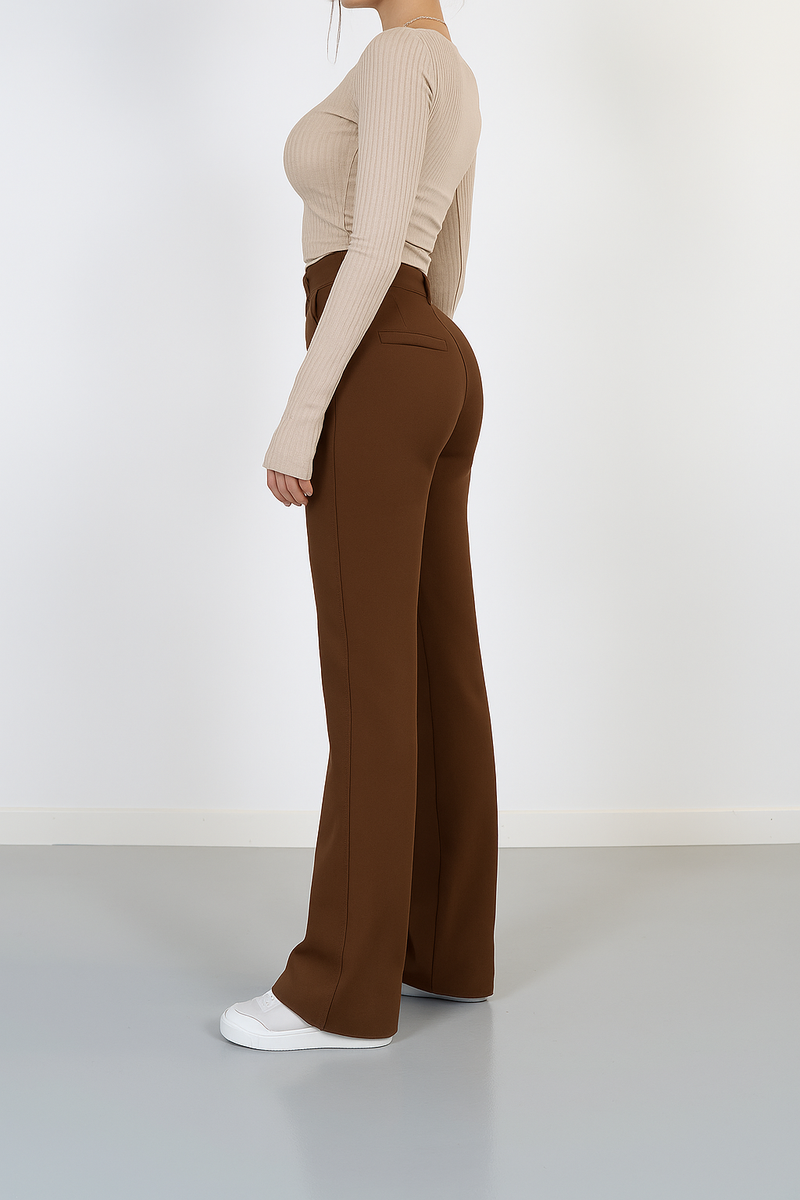 Damenhose | Hohe Taille & Gerade Beine