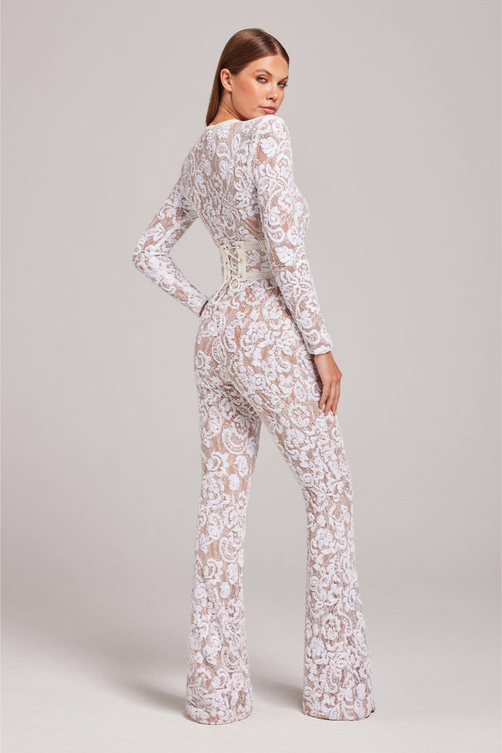 Damen's Luxus Spitze Jumpsuit - Quinn