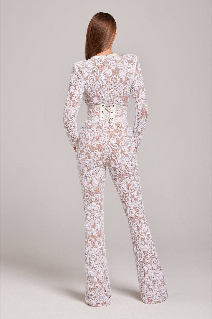 Damen's Luxus Spitze Jumpsuit - Quinn