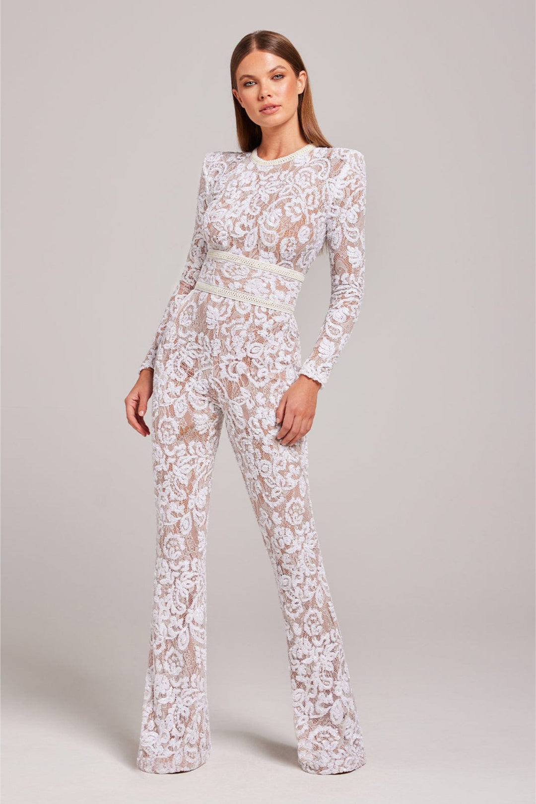 Damen's Luxus Spitze Jumpsuit - Quinn