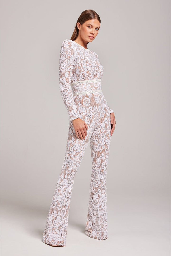 Damen's Luxus Spitze Jumpsuit - Quinn