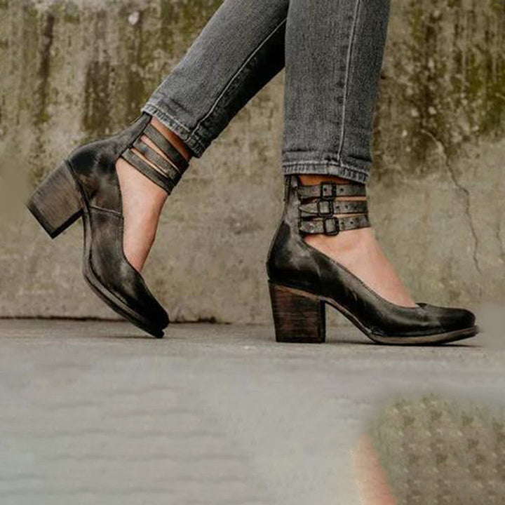Damenschuhe | Blockabsatz & Sicherer Knöchelriemen