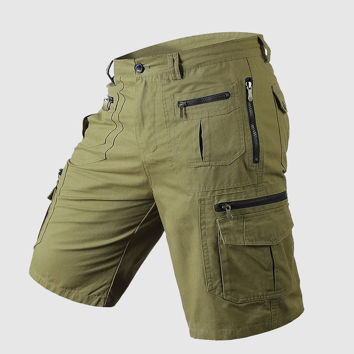 Max | Herren Reißverschluss Tasche Utility-Style Cargo-Shorts