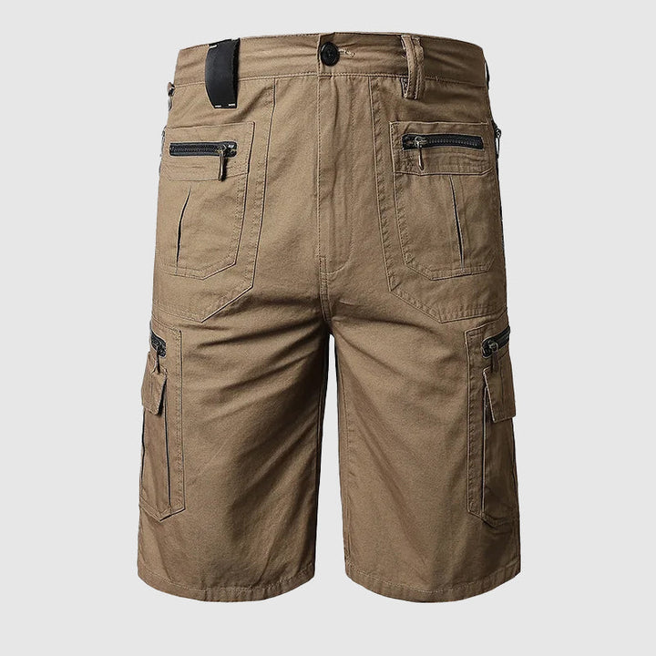 Max | Herren Reißverschluss Tasche Utility-Style Cargo-Shorts