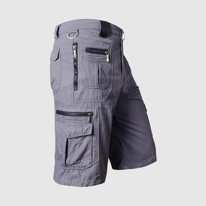 Dominic | Herren Multi-Taschen Reißverschluss Cargo-Shorts