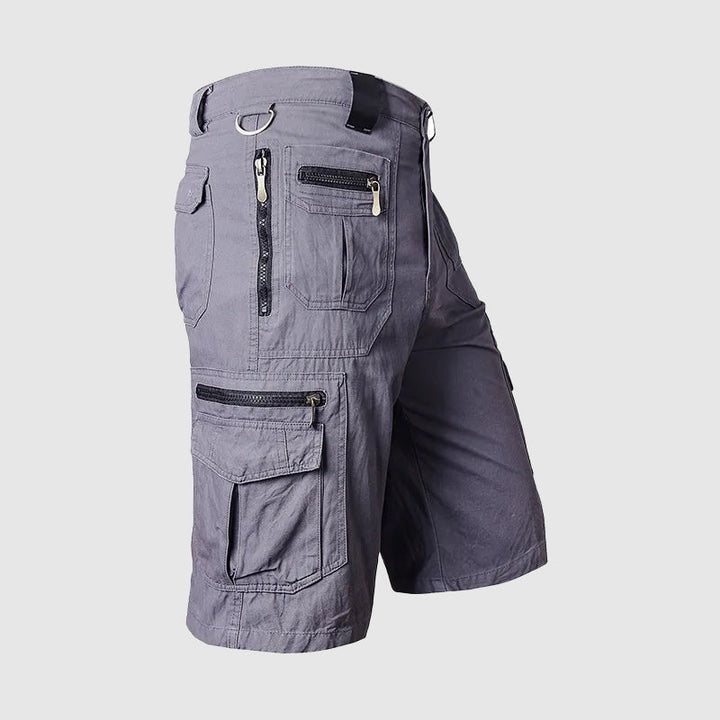 Dominic | Herren Multi-Taschen Reißverschluss Cargo-Shorts