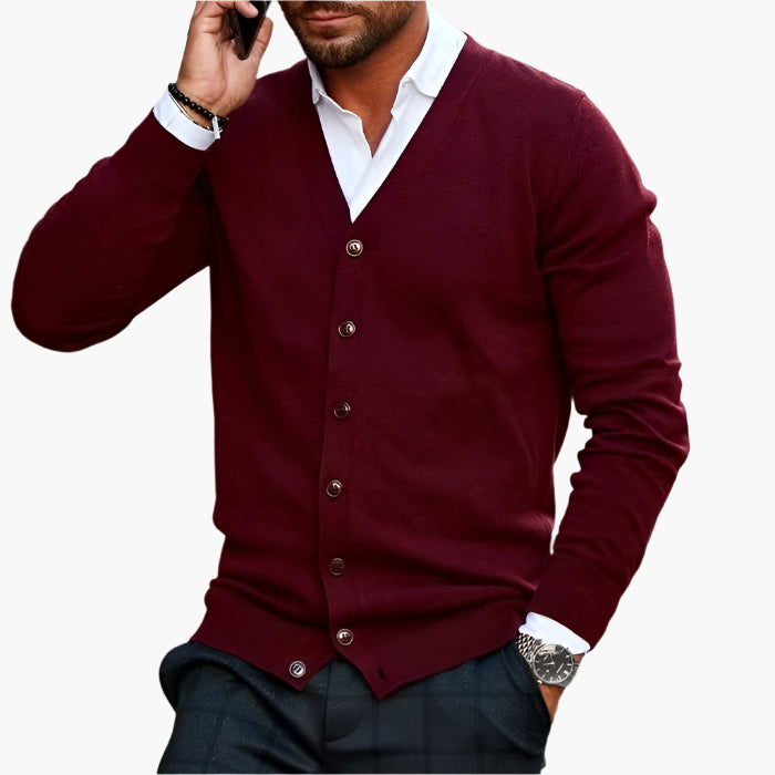 Dante | Herren Strickjacke – Elegant, Bequem & Vielseitig in Schwarz 0