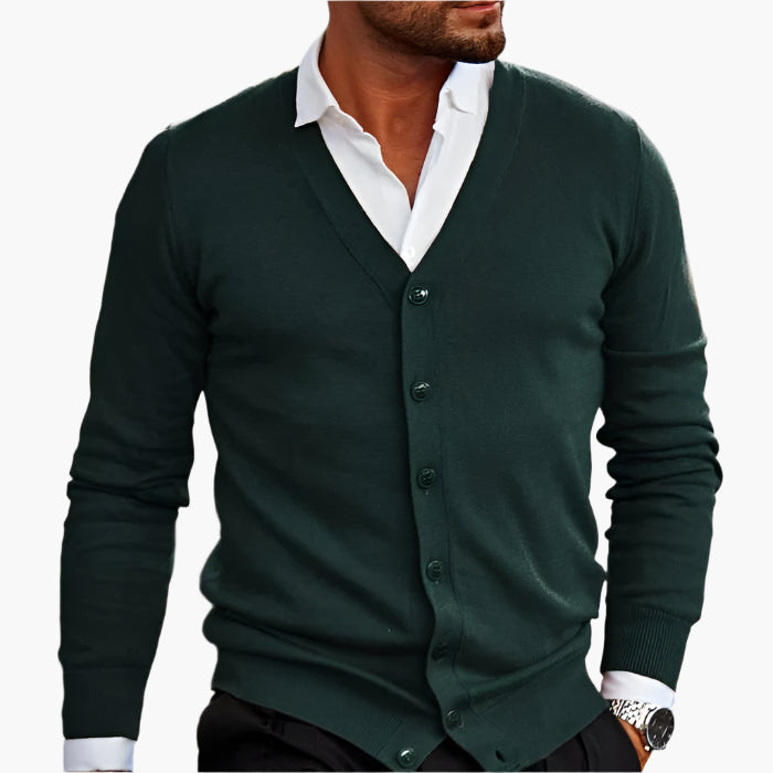 Dante | Herren Strickjacke – Elegant, Bequem & Vielseitig in Schwarz 4