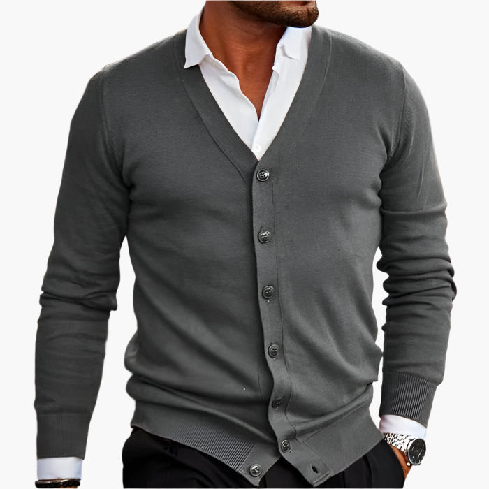 Dante | Herren Strickjacke – Elegant, Bequem & Vielseitig in Schwarz 6