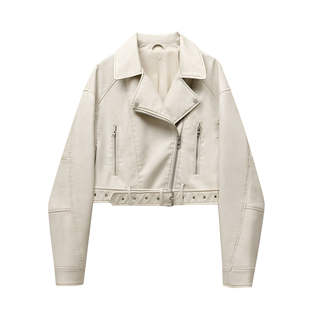 Daphne - Kurze Vintage Lederjacke
