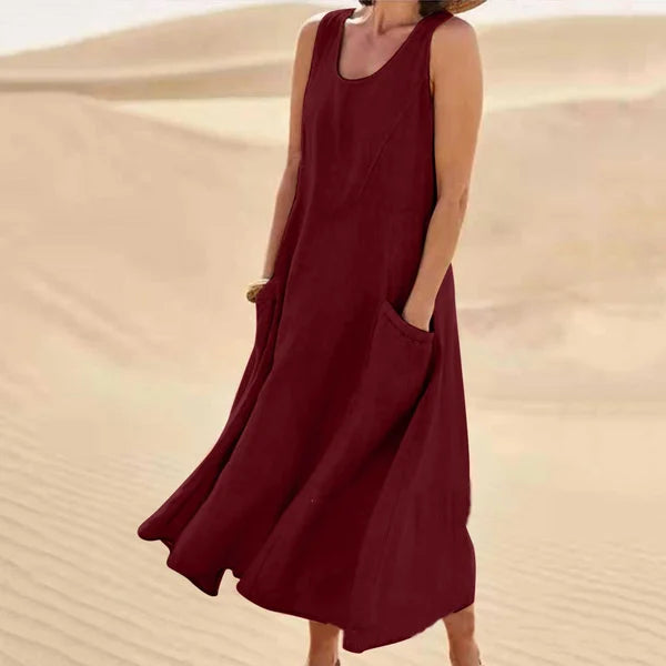 Daria | Leinenkleid Damen – Atmungsaktiv, Elegant & Voluminös für den Sommer 11