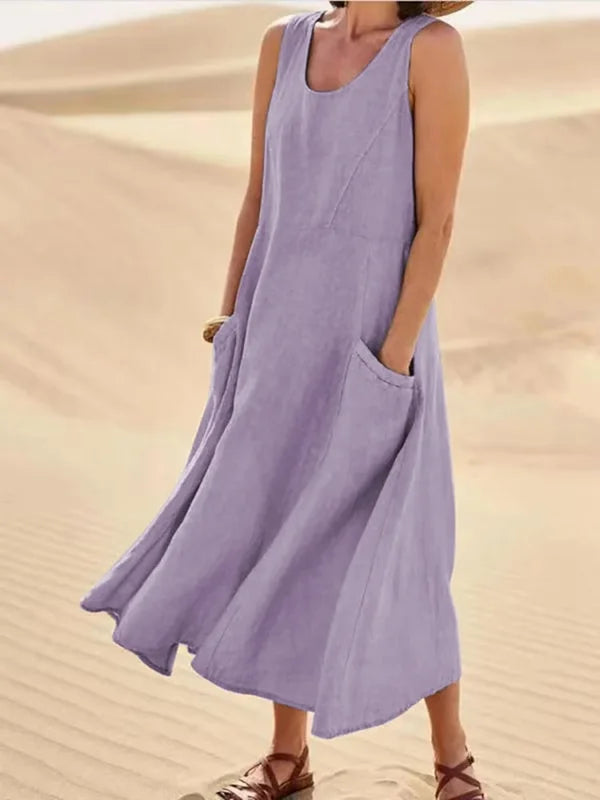 Daria | Leinenkleid Damen – Atmungsaktiv, Elegant & Voluminös für den Sommer 4