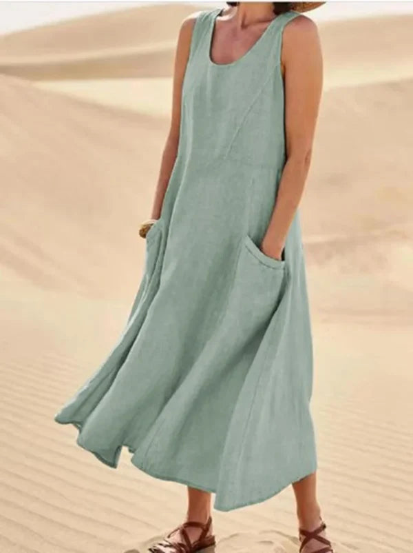 Daria | Leinenkleid Damen – Atmungsaktiv, Elegant & Voluminös für den Sommer 7