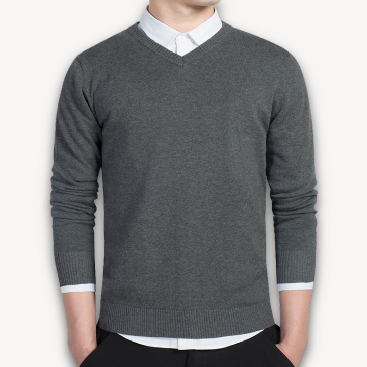 V Ausschnitt Pullover | Schmaler Schnitt für Business und Alltag