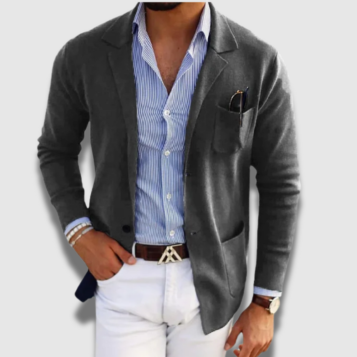 Blazer Uomo Sartoriale Classico Vestibilità Comoda Formale