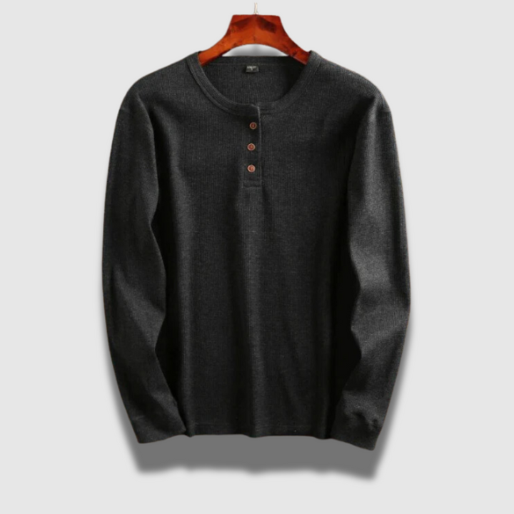 Camicia Henley Uomo Traspirante Manica Lunga