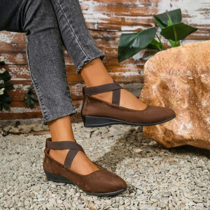 Delphine | Bequeme Ballerinas Damen – Stilvolle, Stützende Ballerina Schuhe mit Keilabsatz 2