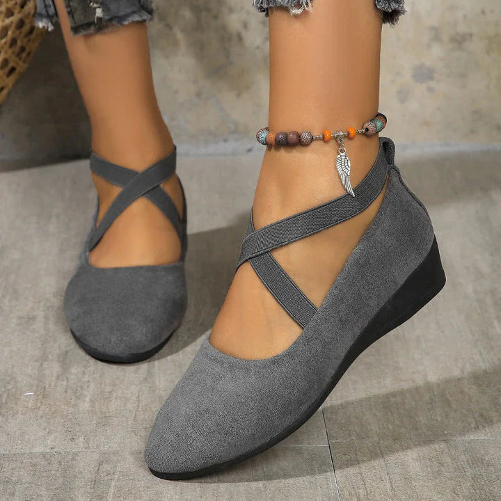 Delphine | Bequeme Ballerinas Damen – Stilvolle, Stützende Ballerina Schuhe mit Keilabsatz 3