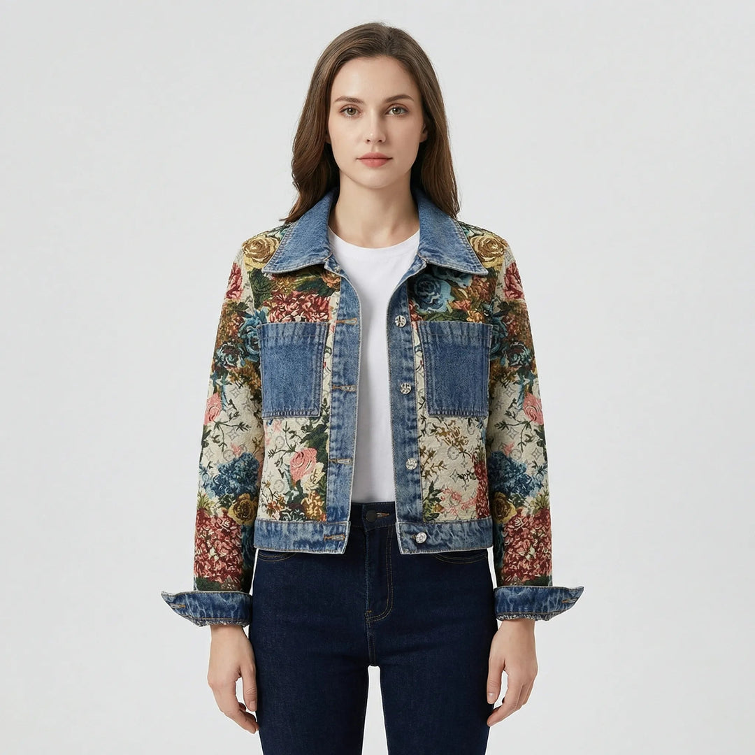 Denim Jacke Damen | Gekürzter Schnitt & Statement-Druck
