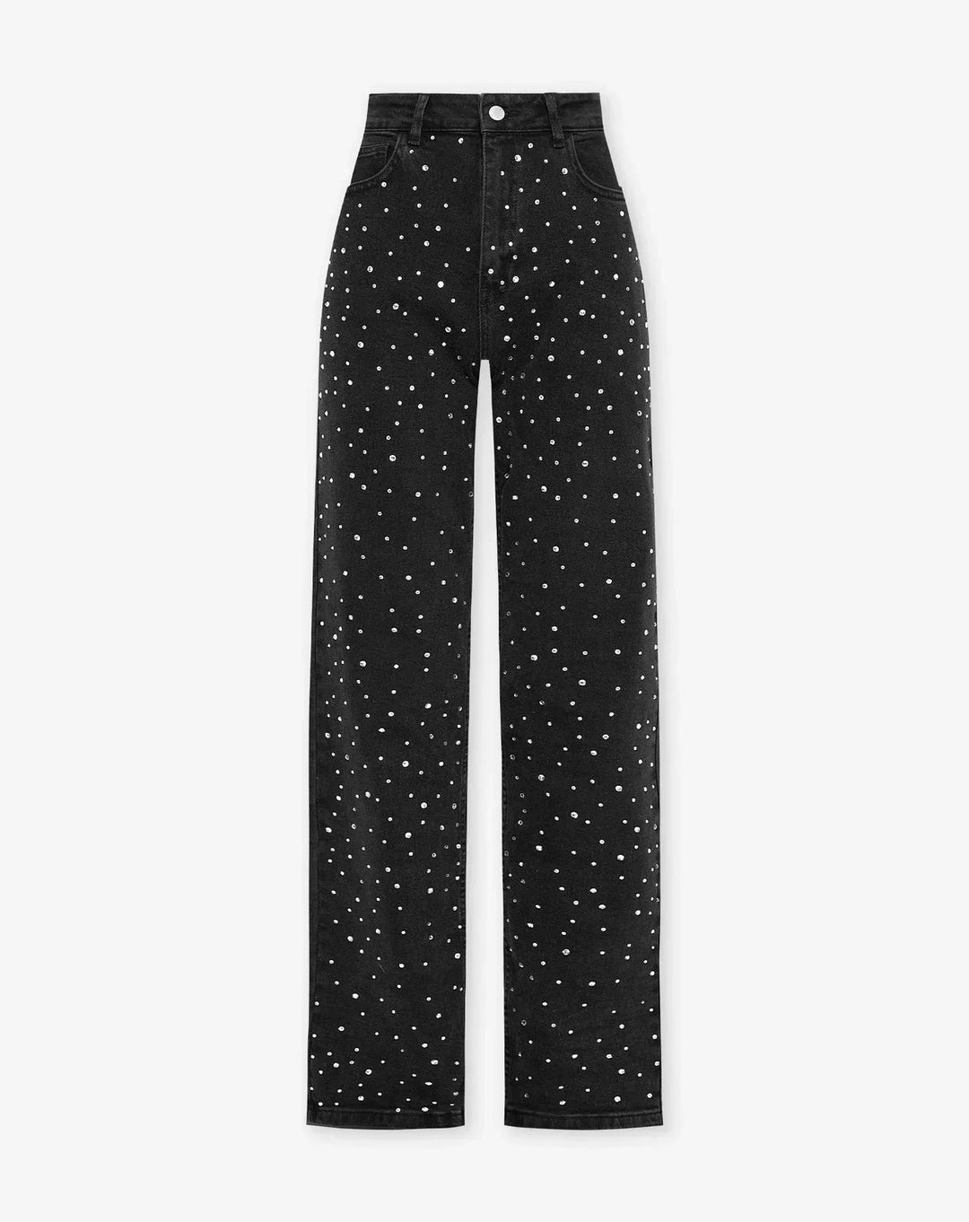 Denim Jeans Glänzende Damen | Strassdetails & Zeitloser Straight-Cut