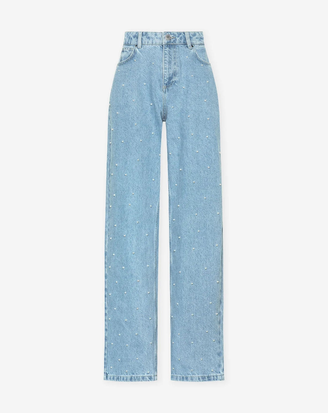 Denim Jeans Glänzende Damen | Strassdetails & Zeitloser Straight-Cut
