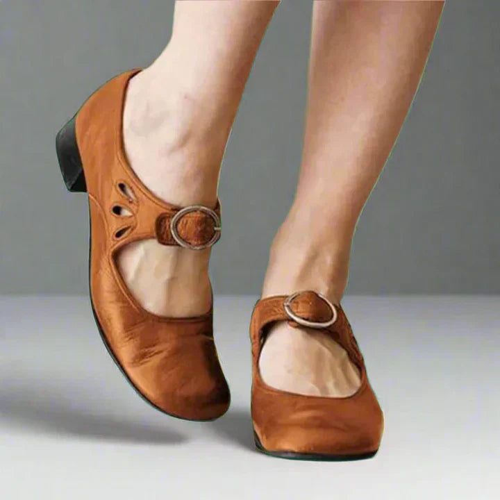 Damen Leder Komfort Sandalen