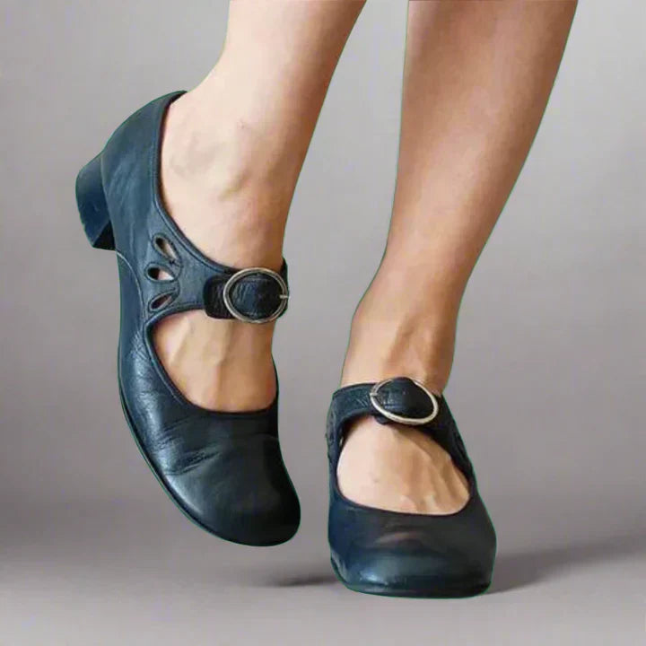 Damen Leder Komfort Sandalen