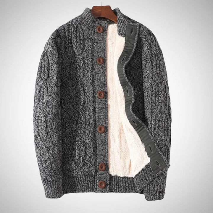 Bram | Klassischer Grobstrick Herren Strickjacke