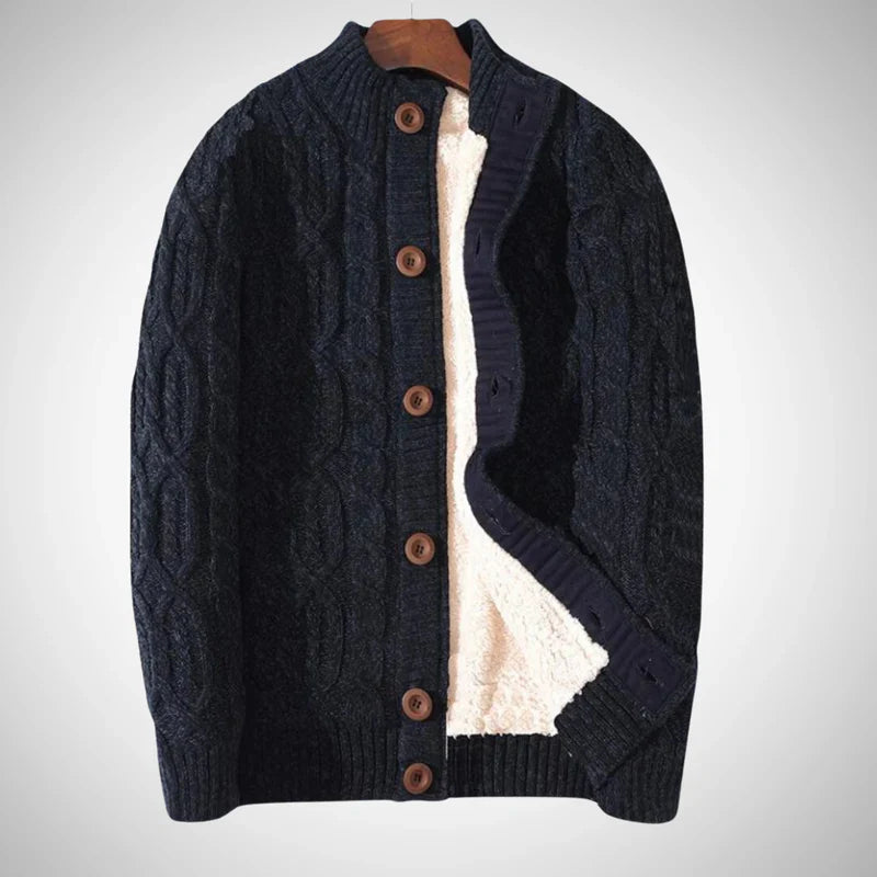 Bram | Klassischer Grobstrick Herren Strickjacke