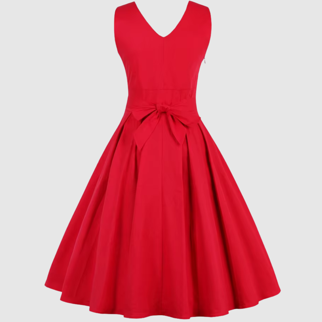 Abito Midi Donna Plissettato Tessuto Fluido Elegante