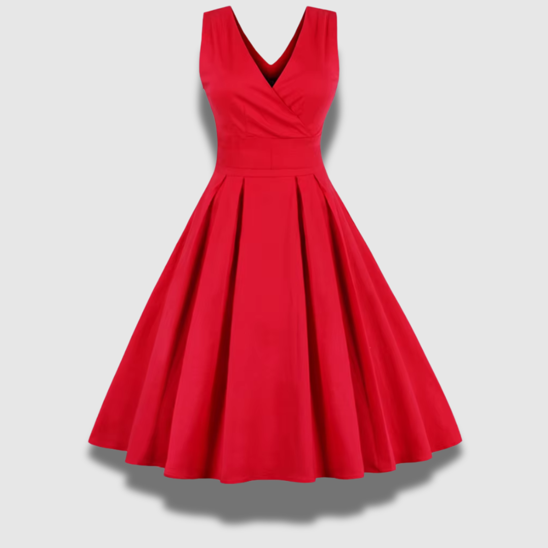 Abito Midi Donna Plissettato Tessuto Fluido Elegante