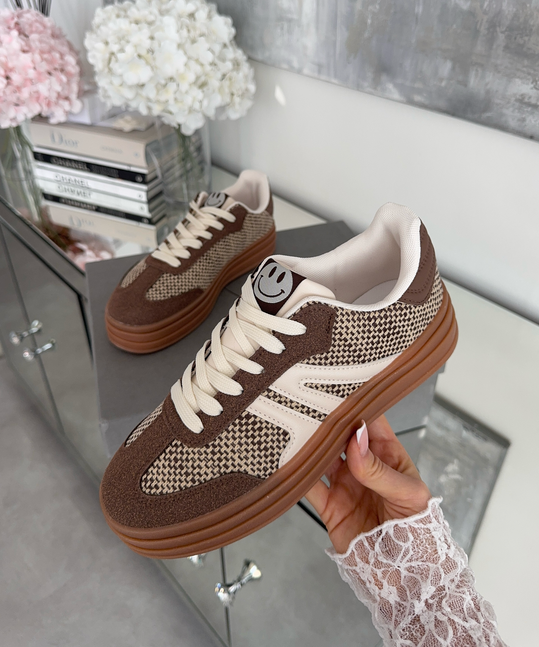 Sneaker Smiley Braun Ladypolitan ♡