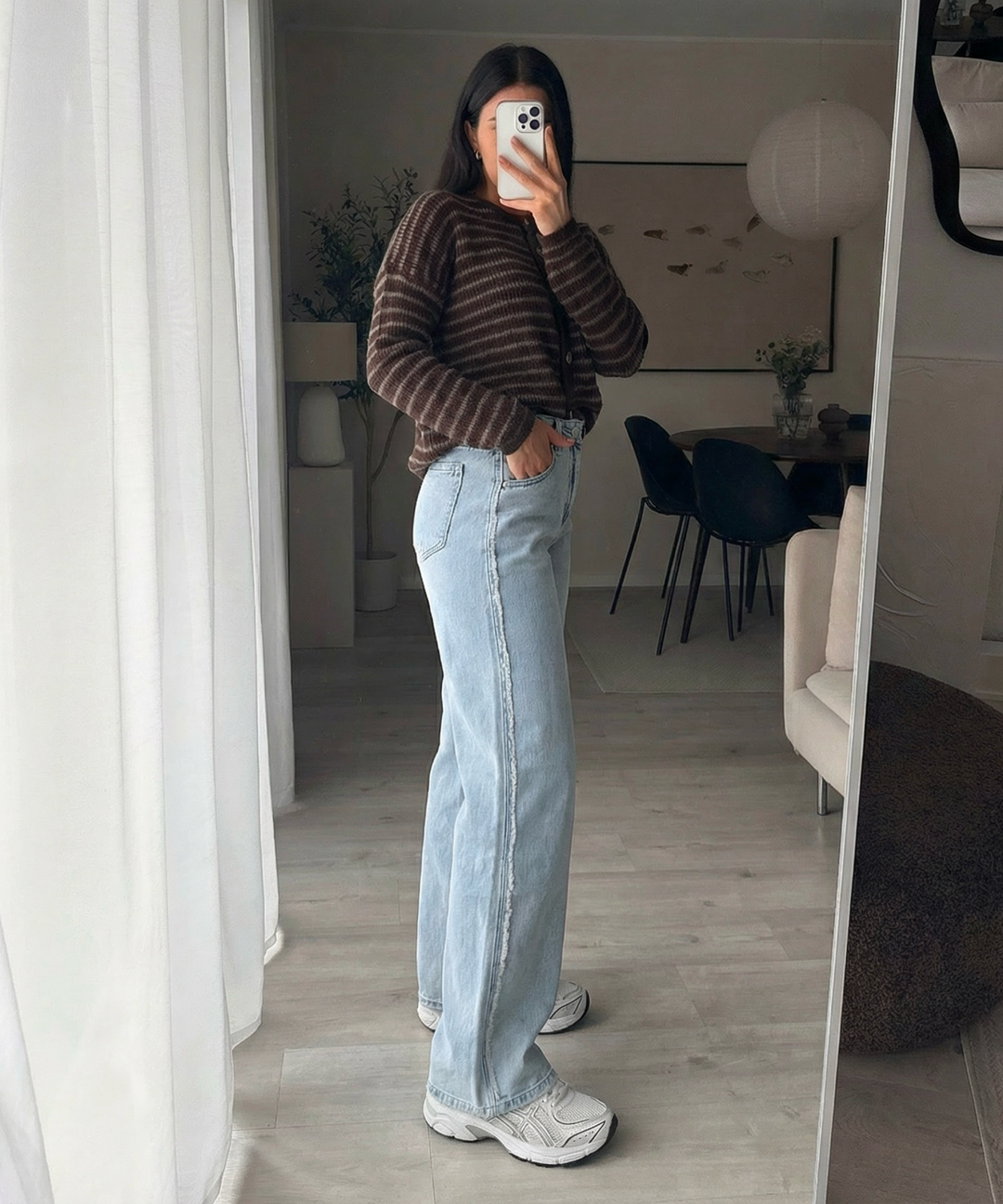 Stretch Straight Jeans Silvana Hellblau Ladypolitan ♡
