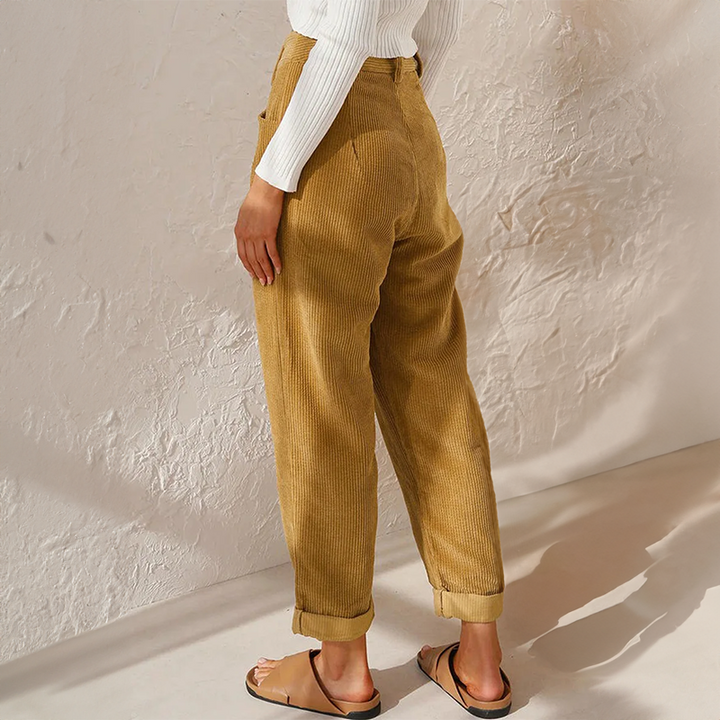 Kerstin | Damen Sommer Hose Mit Hoher Taille Und Weitem Bein