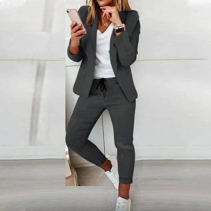 Zweiteilig Blazer Jogger Set Damen