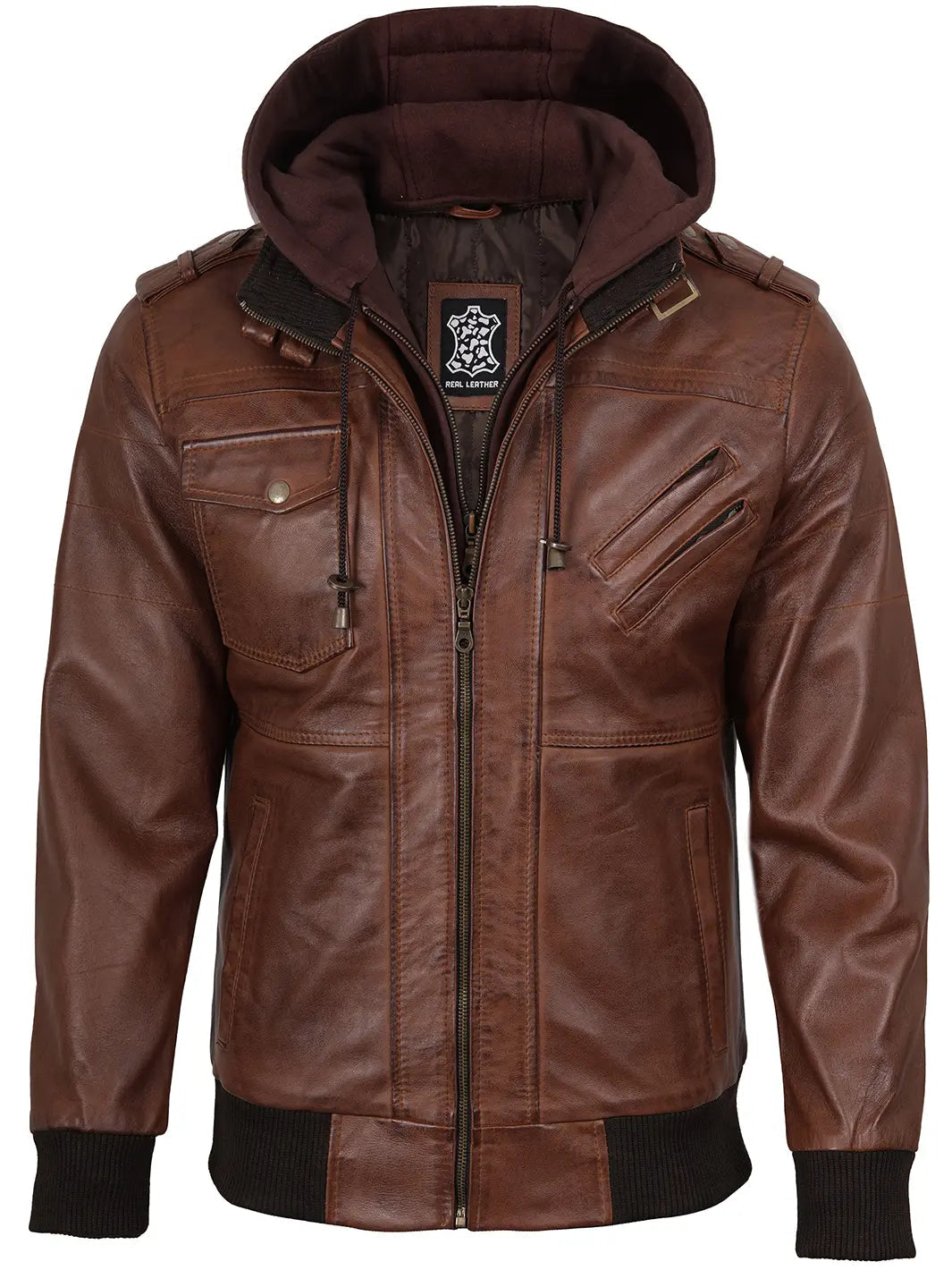 Edinburgh | Elegante Herrenjacke mit Abnehmbarer Kapuze aus Lammfell 2