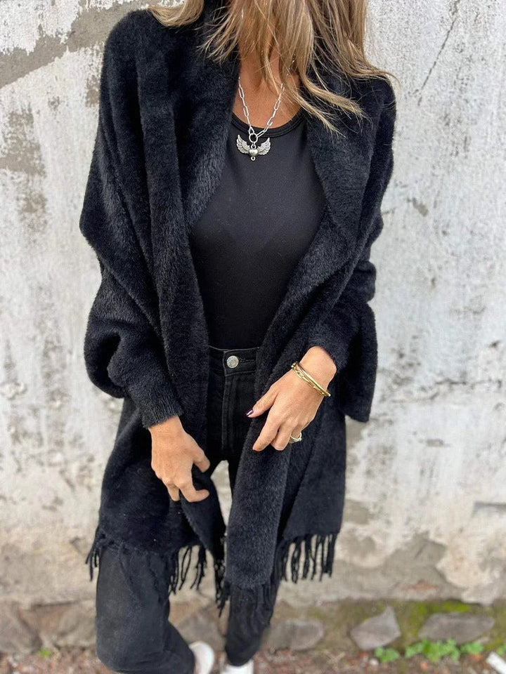 Elara | Damen Wintermantel – Schwarzer Mantel, Elegant & Warm 1