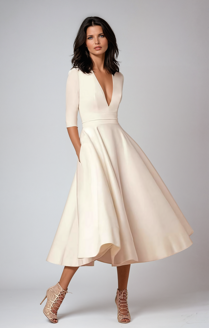 Jessika | Bequemes und vielseitiges festliches Midikleid