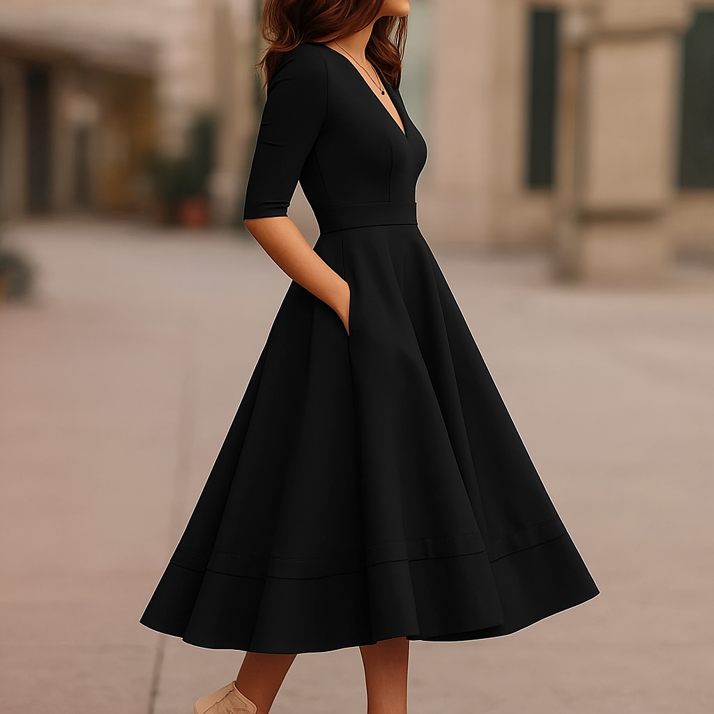 Jessika | Bequemes und vielseitiges festliches Midikleid