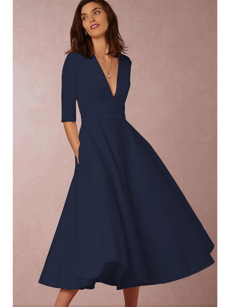 Jessika | Bequemes und vielseitiges festliches Midikleid