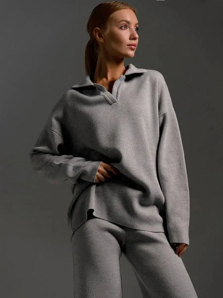 Damen-Loungewear-Set | Weite Hosenbeine