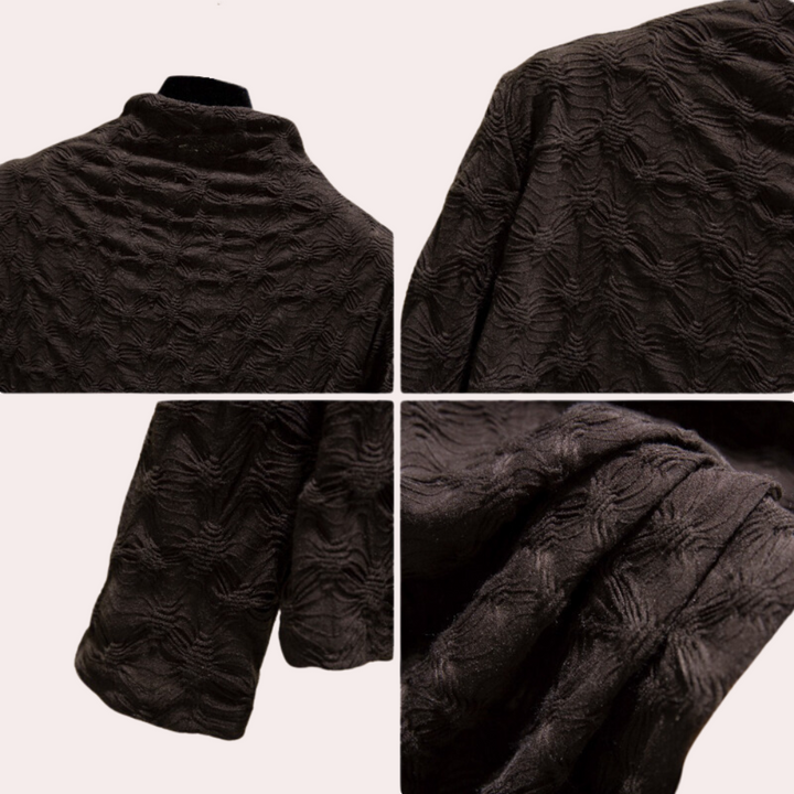 Elegante Damenbluse mit hohem Halsausschnitt