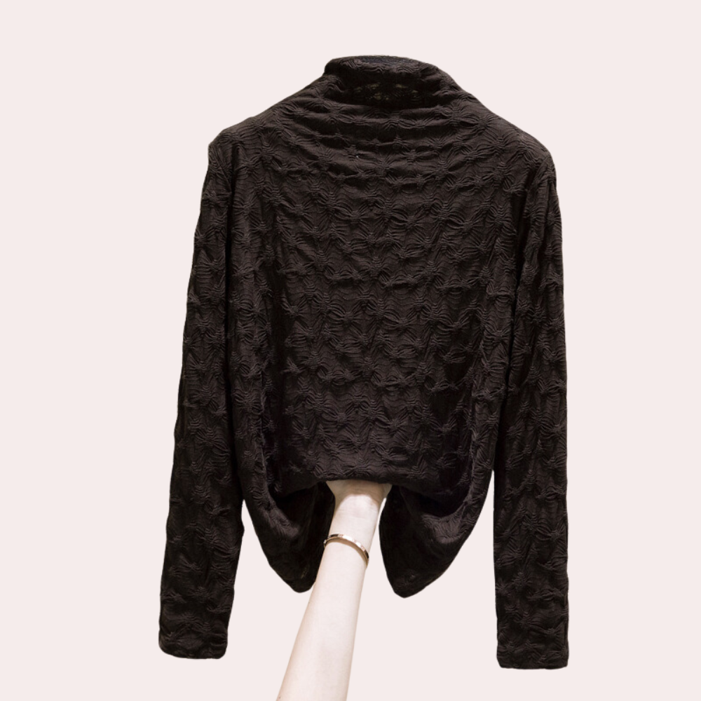 Elegante Damenbluse mit hohem Halsausschnitt
