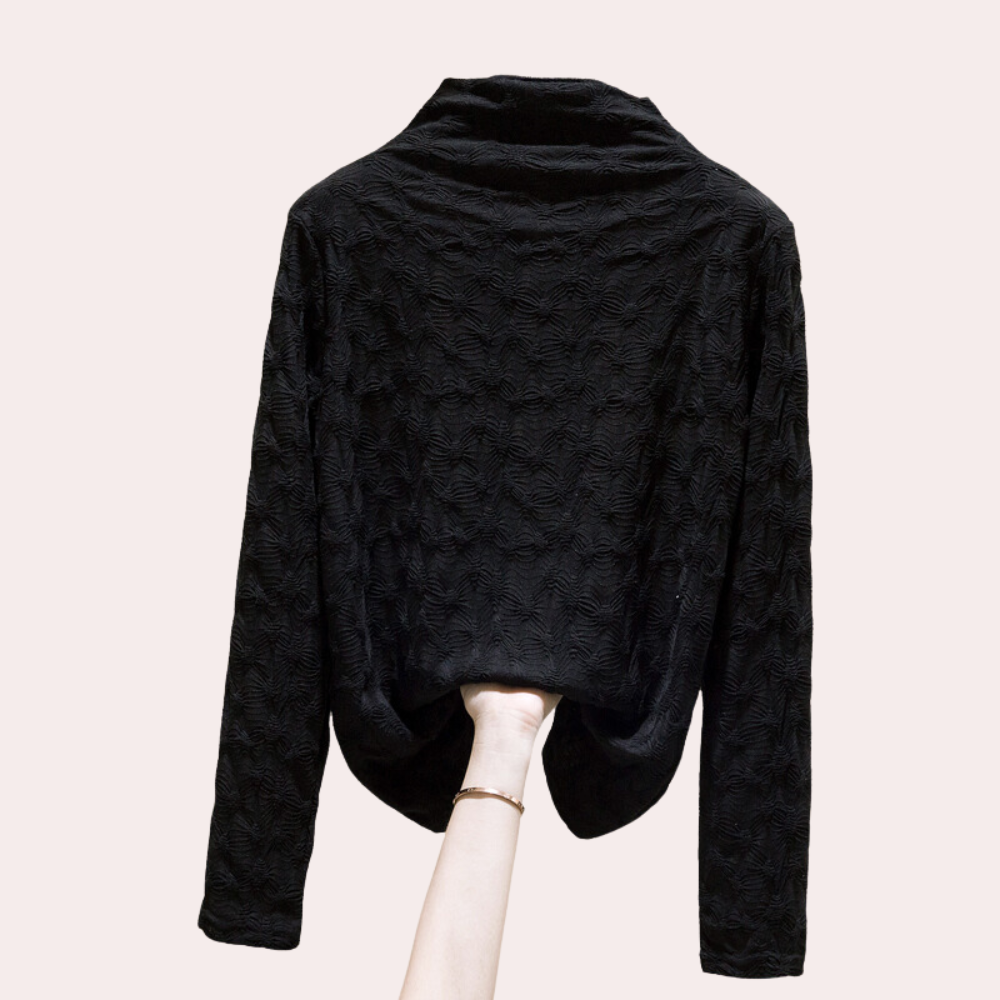 Elegante Damenbluse mit hohem Halsausschnitt