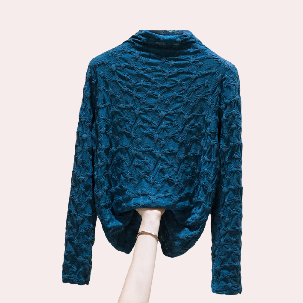 Elegante Damenbluse mit hohem Halsausschnitt