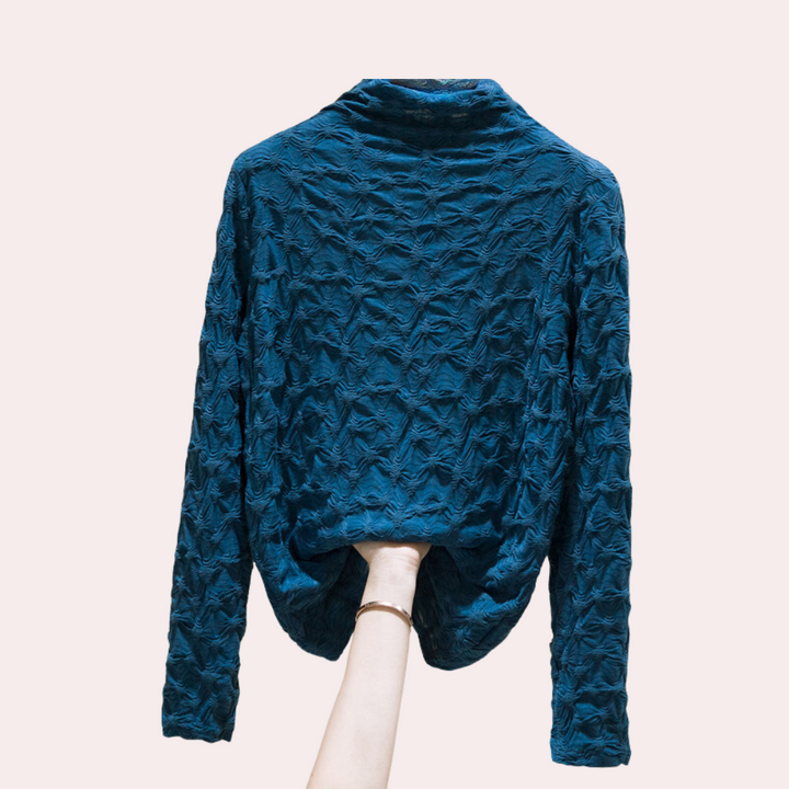 Elegante Damenbluse mit hohem Halsausschnitt