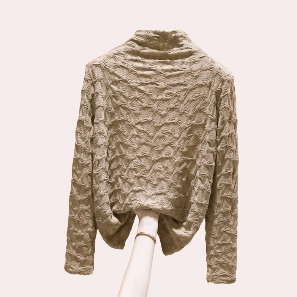 Elegante Damenbluse mit hohem Halsausschnitt