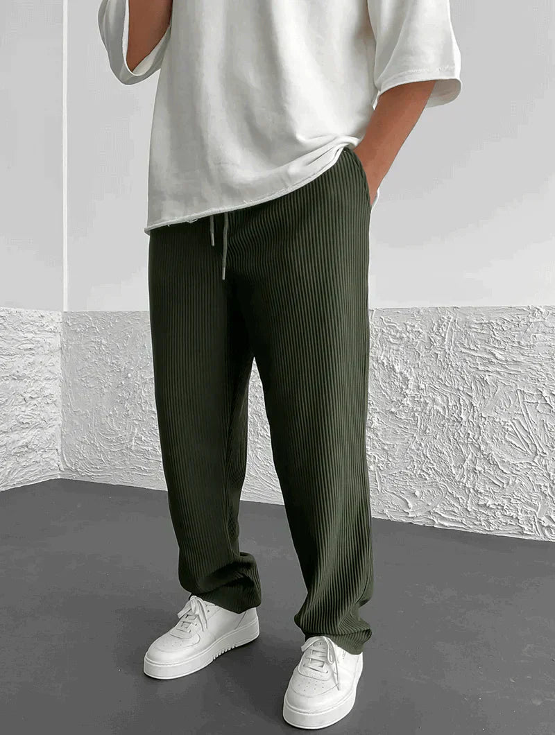 Elegante Hosen Herren | Kordelzug-Bund & Lockerer Fall