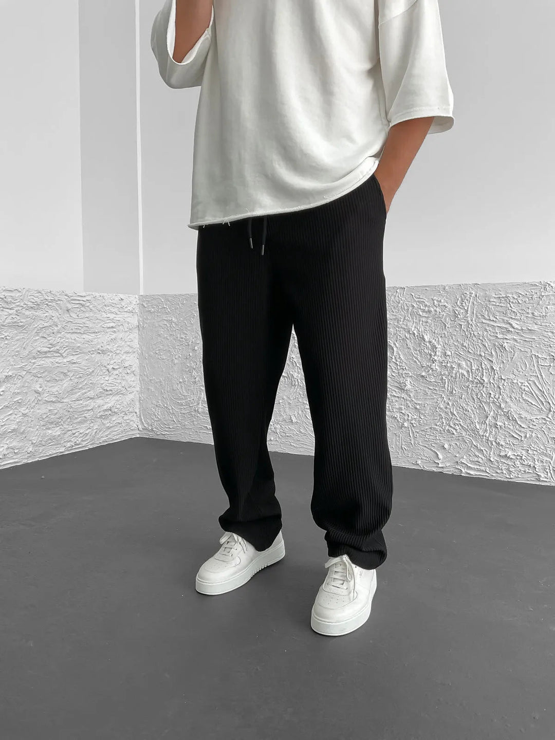 Elegante Hosen Herren | Kordelzug-Bund & Lockerer Fall