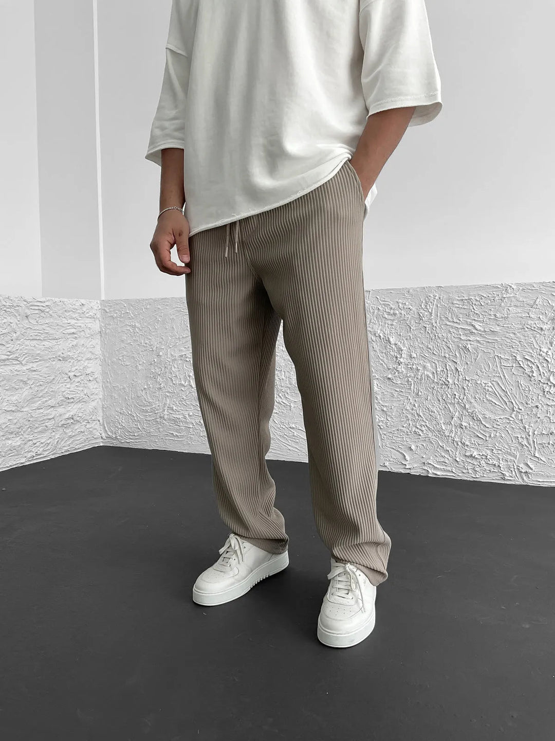 Elegante Hosen Herren | Kordelzug-Bund & Lockerer Fall